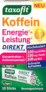 Koffein Energie + Leistung Direkt Sticks 10 St taxofit