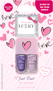 2u1 peel off lak za nokte Just Duet – ljubičasti LUKKY