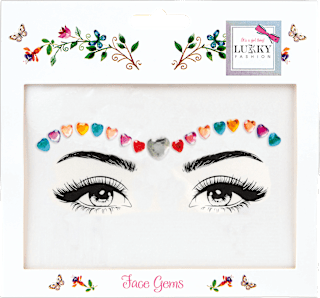 Ukras za lice Face Gems – Hearty Eyes LUKKY