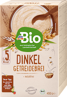 Getreidebrei Dinkel ab dem 5. Monat, (2x200 g) dmBio