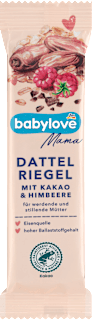 Datľová tyčinka s kakaom a malinami babylove Mama