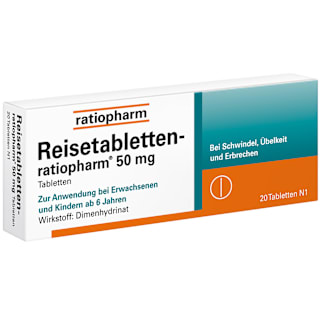 Reisetabletten-ratiopharm Dimenhydrinat 50mg Tabletten ratiopharm