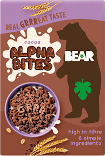 Kakaové písmenkové cereálie Alphabites Bear