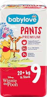 Premium hlačne plenice, velikost 9, 20+ kg babylove