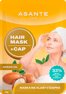 Maska na vlasy + čiapka Argan Oil ASANTE