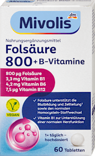 Folsäure 800 + B-Vitamine Mivolis