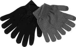 Handschuhe schwarz/grau (2 Paar) PURSET