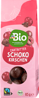 Kirschen in Zartbitterschokolade dmBio