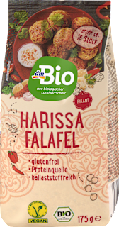 Falafel z pastą harissa dmBio
