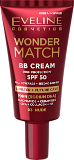 Krem BB Wonder Match SPF50 03 Nude EVELINE COSMETICS