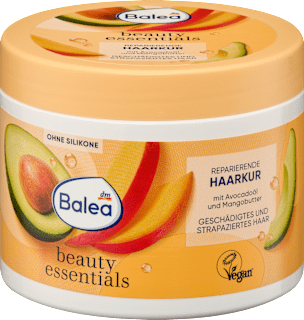 Obnovitvena maska za lase z bio avokadovim oljem in mangovim maslom beauty essentials Balea