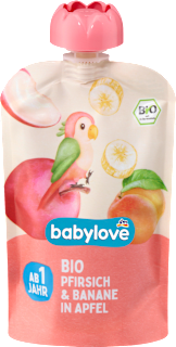 Quetschie Pfirsich & Banane in Apfel ab 1 Jahr babylove