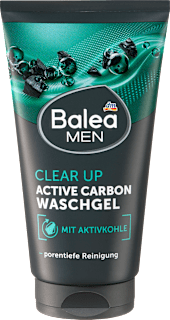 Čistiaci pleťový gél Clear Up Active Carbon Balea MEN