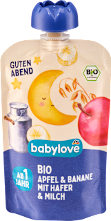 Quetschie Guten Abend Apfel & Banane mit Hafer & Milch ab 1 Jahr babylove