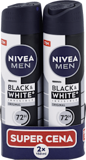 Pánsky antiperspirant v spreji Black & White Invisible Original NIVEA MEN