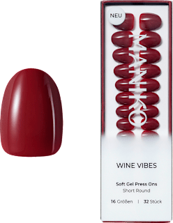 Künstliche Nägel Press Ons Short Round Wine Vibes Maniko