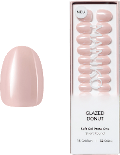 Künstliche Nägel Press Ons Short Round Glazed Donut Maniko