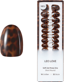 Künstliche Nägel Press Ons Short Round Leo Love Maniko
