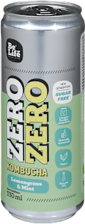 ZERO kombucha z okusom limonske trave in mete BeLife