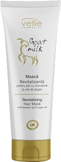Mască revitalizantă pentru păr cu cheratină și ulei de argan Vellie