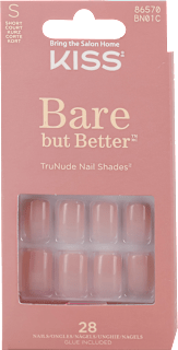 Bare but Better veštački nokti, veličina: S short - Nudies KISS