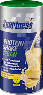 Proteinshake, Lemon Cheesecake Geschmack, vegan Sportness