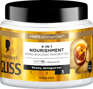 Vyživujúca maska na lámavé a poškodené vlasy 4v1 Nourishment Schwarzkopf GLISS