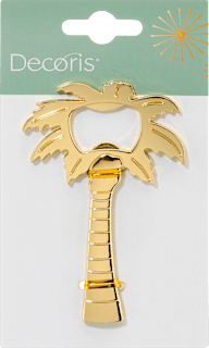 Flaschenöffner "Palme" aus Metall, gold (6,5x0,5x10 cm) Dekorieren & Einrichten