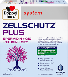 Doppelherz Zellschutz Plus Spermidin + Q10 + Taurin + OPC Kapseln 90 St Doppelherz