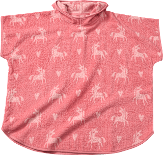 Badeponcho mit Einhorn-Muster, rosa, Gr. 1 ALANA