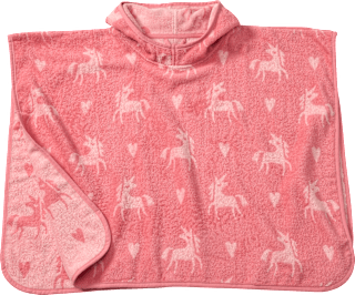 Badeponcho mit Einhorn-Muster, rosa, Gr. 0 ALANA
