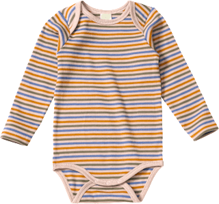 Body Langarm mit Ripp-Struktur, bunt, Gr. 86/92 ALANA