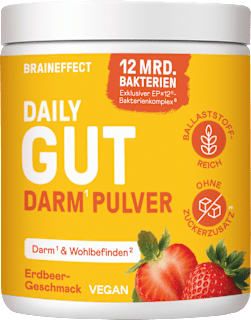 Daily Gut Darm Pulver Erdbeer-Geschmack BRAINEFFECT