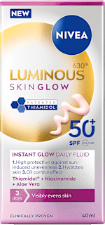 Dnevni fluid za obraz Luminous Glow, ZF 50+ NIVEA