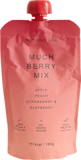 Much Berry piure cu mere, piersici, căpsuni si zmeură Nutrino Lab