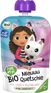 Quetschie Bio Miauuu Apfel, Mango und Vollkorn-Hafer ab 12 Monaten PURE & FUN