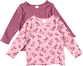Langarmshirts mit Blumen-Muster, lila, Gr. 110 ALANA