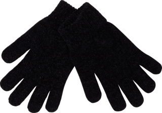 Handschuhe aus Chenille schwarz (1 Paar) PURSET