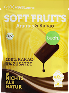 Trockenfrüchte Ananas mit Kakaomasse buah