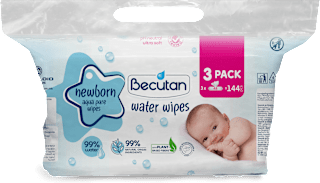 Vlažne maramice s 99 % vode, 3 x 48 kom. Becutan