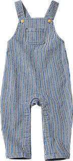 Latzhose mit Streifen-Muster & Holzknöpfen, blau, Gr. 86 ALANA