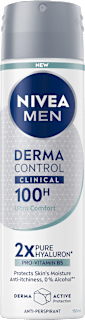 Pánsky antiperspirant v spreji Derma Control Clinical 100h Ultra Comfort NIVEA MEN