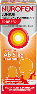 NUROFEN Junior Fieber-und Schmerzsaft Erdbeere 40 mg/ml NUROFEN