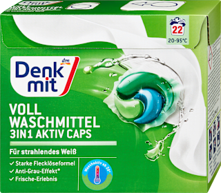 Vollwaschmittel Caps 3in1 Aktiv Denkmit