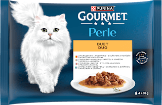 Karma mokra dla kotów dorosłych Mięsny Duet (4x85) Purina Gourmet