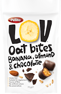 Lov Oat Bites – banana, badem & čokolada Pellito