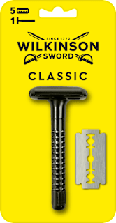 Rasoio Classic monolama con 5 ricariche Double Edge WILKINSON SWORD