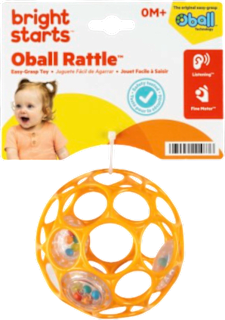 Rattle hračka 0m+, orange Oball