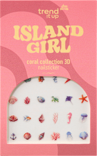 3D nalepke za nohte, Island Girl Coral Collection trend !t up