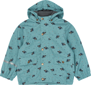 Regenjacke mit Waschbär-Muster, blau, Gr. 110/116 Mikk-Line